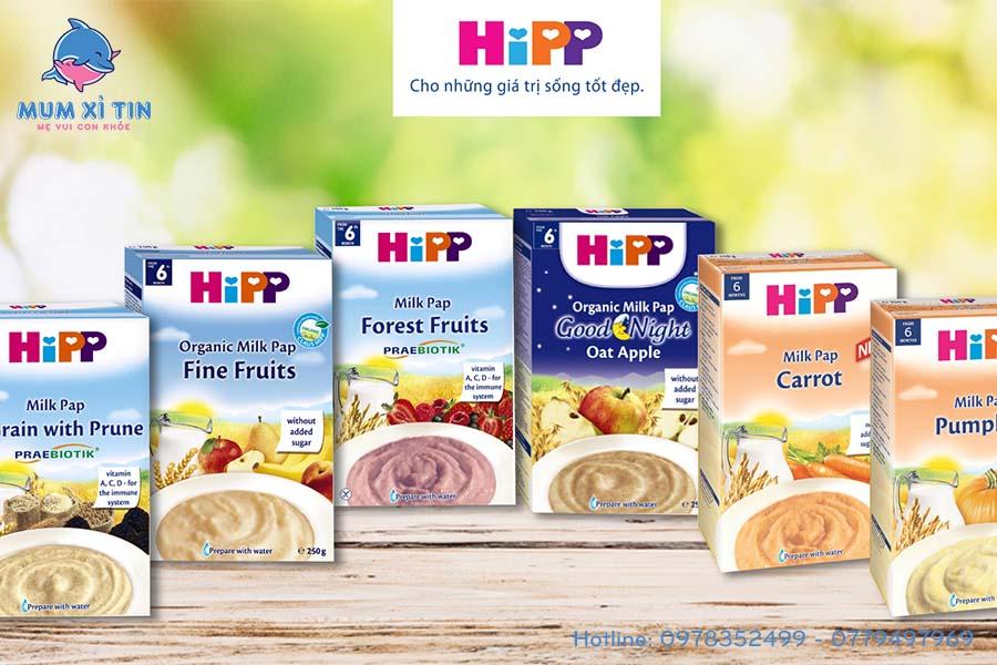 Tìm hiểu về các hương vị của bột Hipp